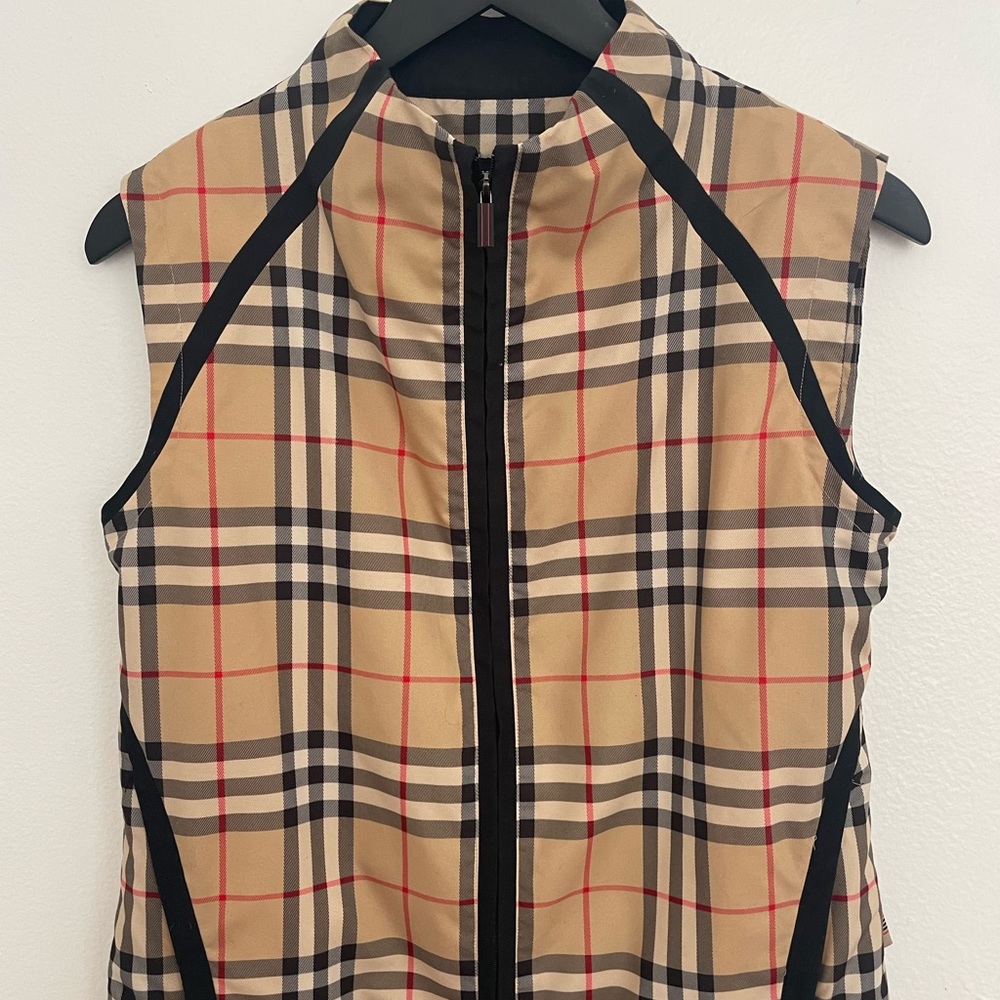 Burberry golf plaid print vest